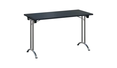 SLC 125 chrom skládací jednací stůl 1250x600, deska 25 mm, podnož chrom, deska antracit